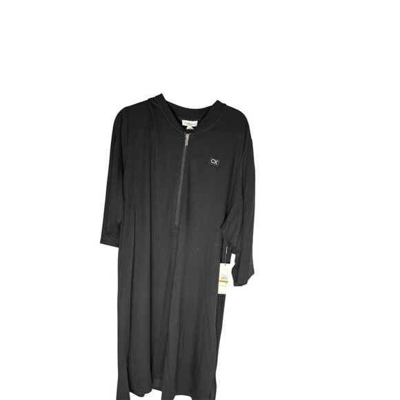 3X Calvin Klein Pullover Top Half Zip Black Loungewear NWT - Picture 3 of 14